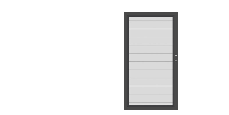 SYSTEM ALU Silber-Anthrazit Einzeltor SYSTEM ALU Silber-Anthrazit Einzeltor