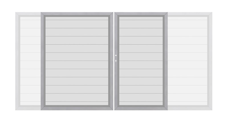 SYSTEM ALU Silber-Silber Doppeltor SYSTEM ALU Silber-Silber Doppeltor