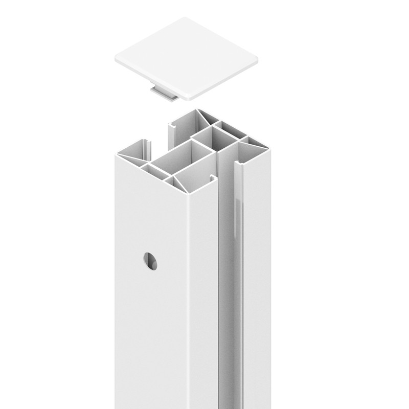 SYSTEM Klemmpfosten Weiß