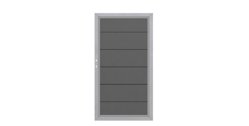 DESIGN WPC ALU Einzeltor Anthrazit DESIGN WPC ALU Einzeltor Anthrazit