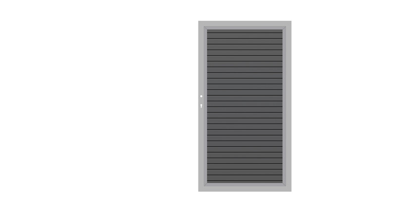 SYSTEM RHOMBUS Anthrazit-Silber Einzeltor SYSTEM RHOMBUS Anthrazit-Silber Einzeltor