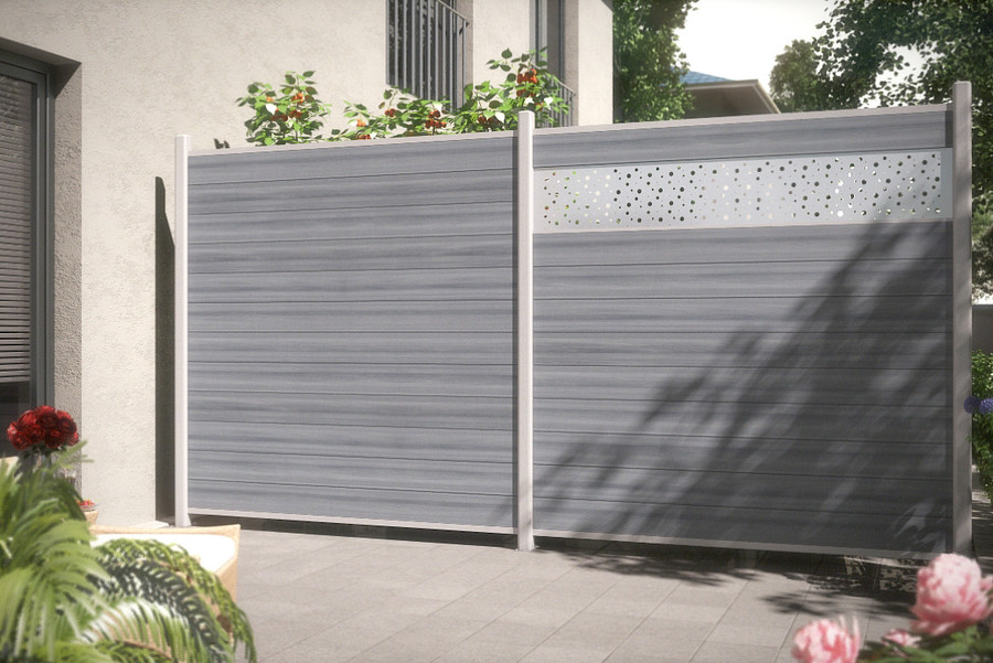 SYSTEM WPC PLATINUM Grau Terrasse