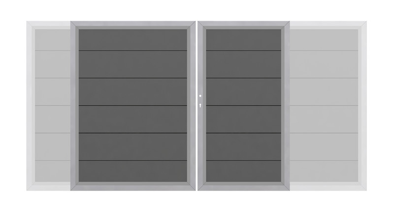 DESIGN WPC ALU Doppeltor Anthrazit DESIGN WPC ALU Doppeltor Anthrazit