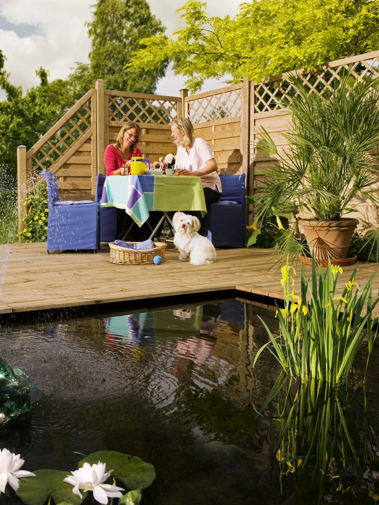 XL Holzzaun für Terrasse und Garten