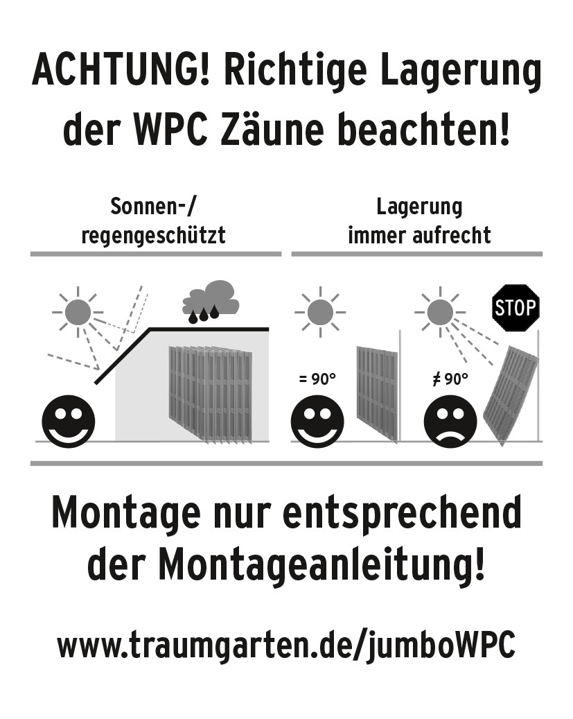 WPC Zäune richtig lagern WPC Zäune richtig lagern