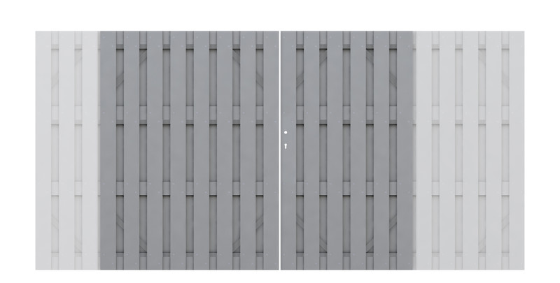 JUMBO WPC Doppeltor Grau JUMBO WPC Doppeltor Grau