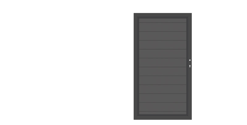 SYSTEM ALU Anthrazit-Anthrazit Einzeltor SYSTEM ALU Anthrazit-Anthrazit Einzeltor