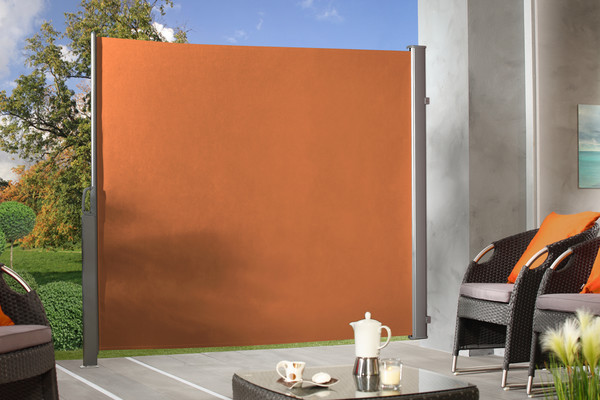 Seitenmarkise, Terracotta Sicht- und Sonnenschutz