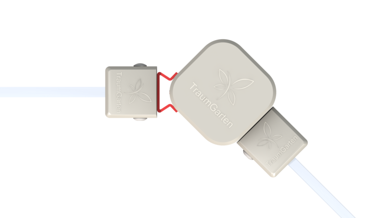 Eck-Montageadapter verbindet U-Klemmprofil mit Metallpfosten