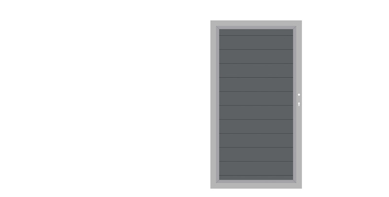 SYSTEM ALU Anthrazit-Silber Einzeltor SYSTEM ALU Anthrazit-Silber Einzeltor