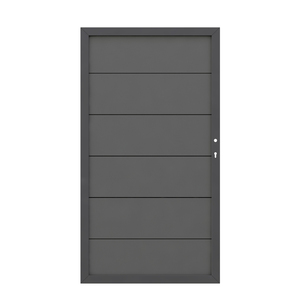 3766 DESIGN WPC ALU Anthrazit-Anthrazit Tor 98x180 cm Din Links