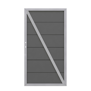 2280 DESIGN WPC Anthrazit Tor DIN Rechts Rückseite Tor DIN Rechts für DESIGN WPC Anthrazit Sichtschutz Rückseite mit Diagonalstrebe