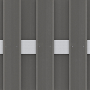 WPC Sichtschutzelement in Anthrazit mit Querriegeln aus Aluminium - Zaunserie: JUMBO WPC von TraumGarten - Maße: 95x179 cm - Detailansicht