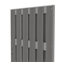 2088 JUMBO WPC ALU Anthrazit/Anthrazit Tor 98x179 cm Schrägansi WPC-Tor in Anthrazit mit Alu-Querriegeln in Anthrazit für Sichtschutzzaun JUMBO WPC von TraumGarten Schrägansicht
