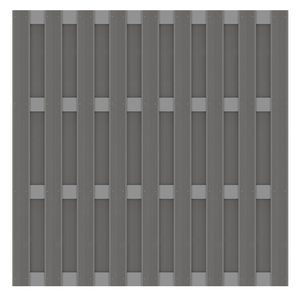 WPC Sichtschutzelement von TraumGarten in Anthrazit mit Alu-Querriegeln in Anthrazit - JUMBO WPC 179x179 cm Vorderansicht