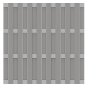 Graues WPC Sichtschutzelement von TraumGarten mit Alu-Querriegeln in Grau - JUMBO WPC 179x179 cm Rückansicht