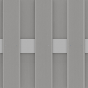 Graues WPC Sichtschutzelement von TraumGarten mit Alu-Querriegeln in Grau - JUMBO WPC 179x179 cm Detailansicht