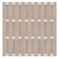2015 JUMBO WPC ALU Sand 179x179 cm Vorderansicht WPC Sichtschutzelement von TraumGarten in Sand mit Querriegeln aus Aluminium - JUMBO WPC 179x179 cm Vorderansicht