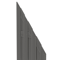 2087 JUMBO WPC Anthrazit 74x179 auf 90 cm Schrägansicht WPC Anschlusselement 74x179 auf 90 cm in Anthrazit von TraumGarten für JUMBO WPC Sichtschutzaun Schrägansicht