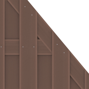 WPC Anschlusselement 74x179 auf 90 cm in Braun von TraumGarten für JUMBO WPC Sichtschutzaun Detailansicht