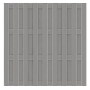 JUMBO WPC Sichtschutzelement 179x179 cm in Grau von TraumGarten Vorderansicht