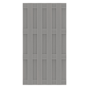 JUMBO WPC Sichtschutzelement 95x179 cm in Grau von TraumGarten Rückansicht