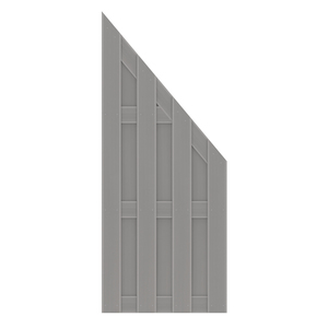 WPC Anschlusselement 74x179 auf 90 cm in Grau von TraumGarten für JUMBO WPC Sichtschutzaun Vorderansicht