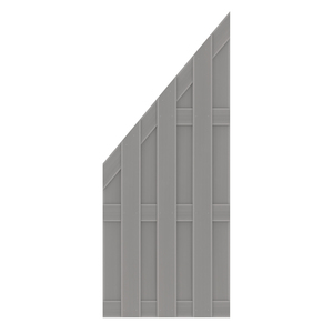 WPC Anschlusselement 74x179 auf 90 cm in Grau von TraumGarten für JUMBO WPC Sichtschutzaun Rückansicht