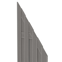 2212 JUMBO WPC Grau 74x179 auf 90 cm Schrägansicht WPC Anschlusselement 74x179 auf 90 cm in Grau von TraumGarten für JUMBO WPC Sichtschutzaun Schrägansicht