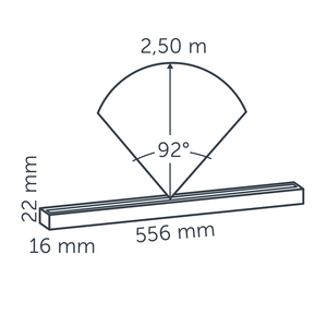 Licht Lichtleiste waagrecht z.B. für Treppen 55 cm breit