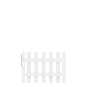 Weißes Vorgartentor LONGLIFE CARA DIN Rechts 98x70 cm von TraumGarten Vorderansicht