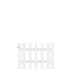 Weißes Vorgartentor LONGLIFE CARA DIN Links 98x70 cm von TraumGarten Vorderansicht