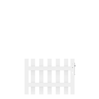 1109 LONGLIFE CARA Tor DIN Links Rückansicht Weißes Vorgartentor LONGLIFE CARA DIN Links 98x70 cm von TraumGarten Rückansicht