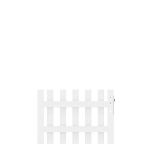 Weißes Vorgartentor LONGLIFE CARA DIN Links 98x70 cm von TraumGarten Rückansicht