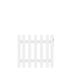 Weißes Vorgartentor LONGLIFE CARA XL DIN Rechts 98x90 cm von TraumGarten Vorderansicht