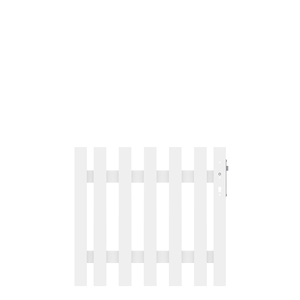 Weißes Vorgartentor LONGLIFE CARA XL DIN Rechts 98x90 cm von TraumGarten Vorderansicht