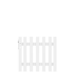 Weißes Vorgartentor LONGLIFE CARA XL DIN Links 98x90 cm von TraumGarten Vorderansicht