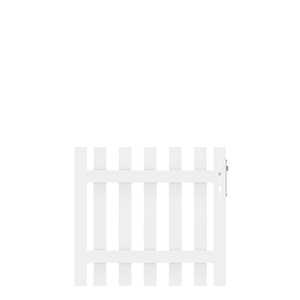Weißes Vorgartentor LONGLIFE CARA XL DIN Links 98x90 cm von TraumGarten Rückansicht