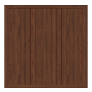 4560 LONGLIFE RIVA Nussbaum Rechteck 180x180 cm Vorderansicht Sichtschutzelement aus folienkaschiertem Fensterkunststoff von TraumGarten - RIVA Nussbaum 180x180 cm - Vorderansicht