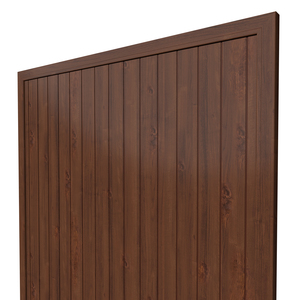 4560 LONGLIFE RIVA Nussbaum Rechteck 180x180 cm Schrägansicht Sichtschutzelement aus folienkaschiertem Fensterkunststoff von TraumGarten - RIVA Nussbaum 180x180 cm - Schrägansicht