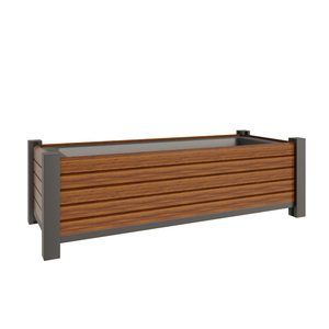3996 SYSTEM RHOMBUS Pflanzkasten Bambus Pflanzkasten 129 x 52 x 40 cm passend für SYSTEM RHOMBUS Sichtschutz