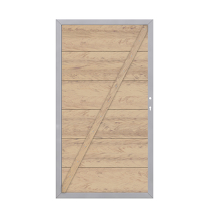 DESIGN WPC Alu Tor sand DIN LI 98x180