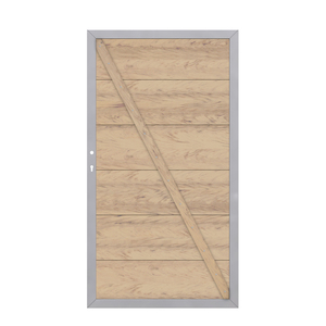 DESIGN WPC Alu Tor sand DIN RE 98x180