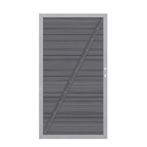 SYS PLATINUM XL Tor grau/silb. DIN LI 98x180