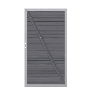 SYS PLATINUM XL Tor grau/silb. DIN RE 98x180
