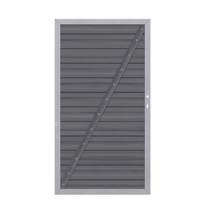 SYS PLATINUM Tor grau/silb. DIN L 98x180