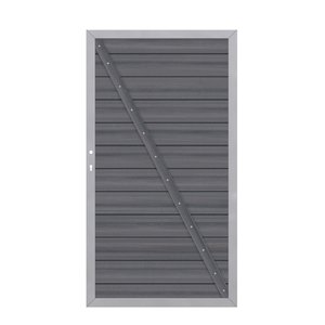 SYS PLATINUM Tor grau/silb. DIN R 98x180