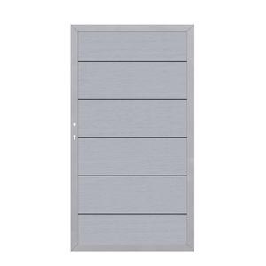 SYSTEM WPC XL Tor grau/sil. DIN L 98x180