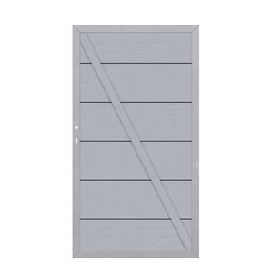 SYSTEM WPC XL Tor grau/sil. DIN R 98x180