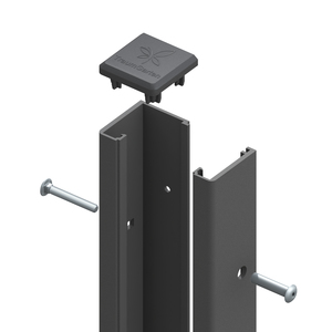 SYSTEM U-Klemmprofil anthrazit L950